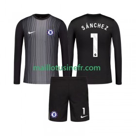Maillot de Foot Chelsea Robert Sanchez 1 Gardien Domicile 2025-26 Manches Longues - Enfant